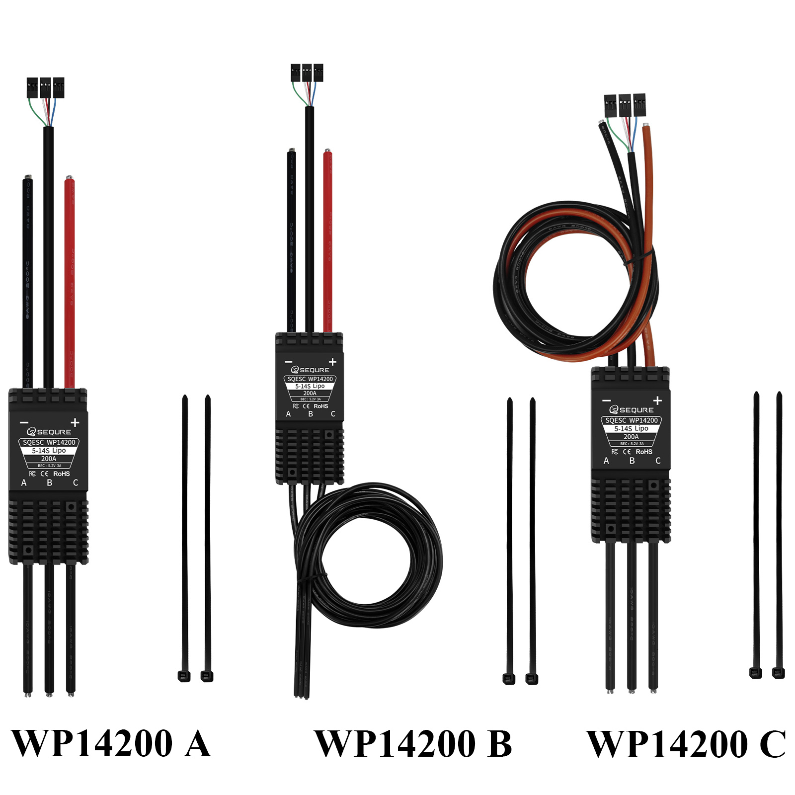 Rc Hobby Wire - SEQURE WP14200 IP68 Водонепроницаемый бесщеточный ESC