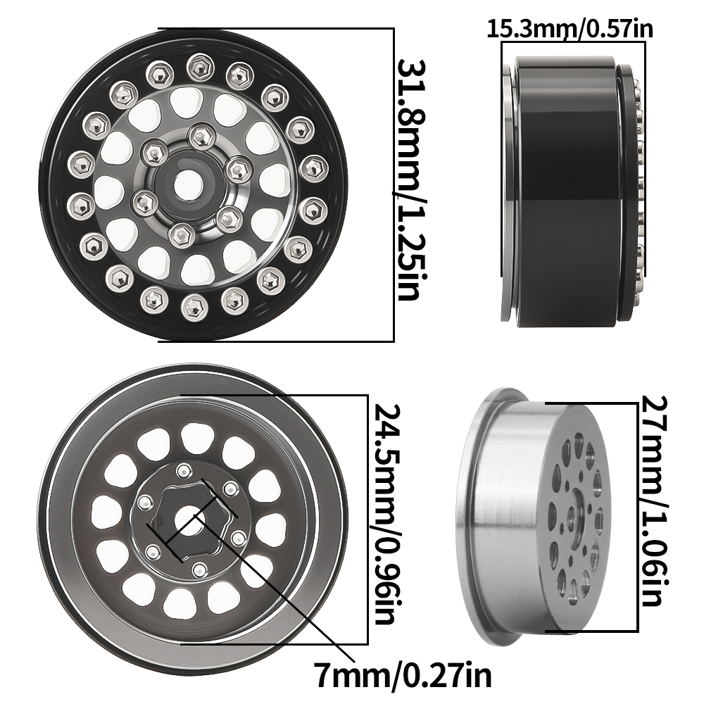 Колесный диск BDX RC1.1/1.0 с  – обзор и цена Rc Tire Foam Insert